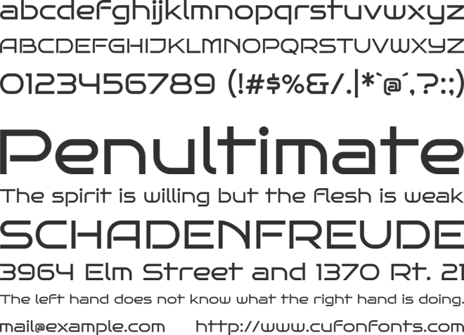 Bruno Ace font preview