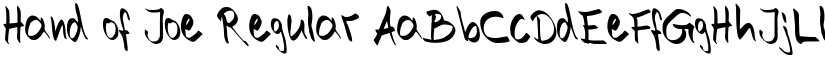 Hand of Joe Regular font