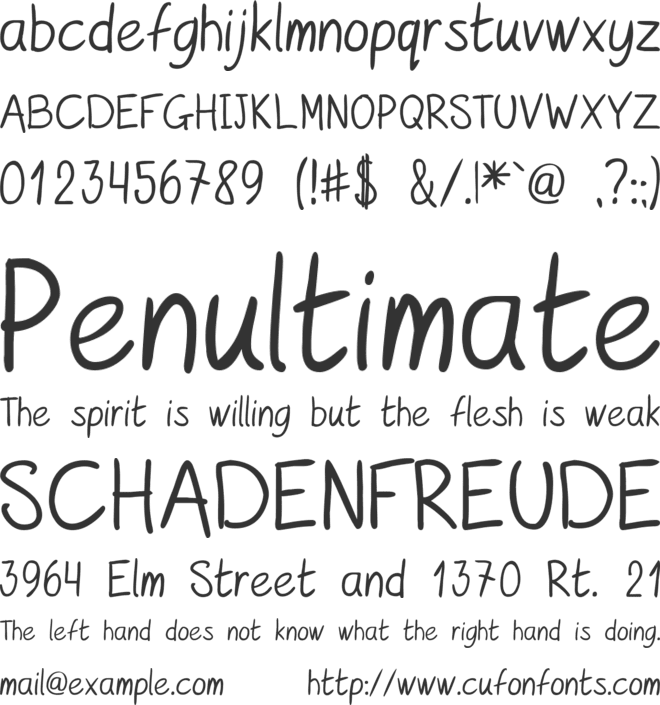 KurzetsType font preview