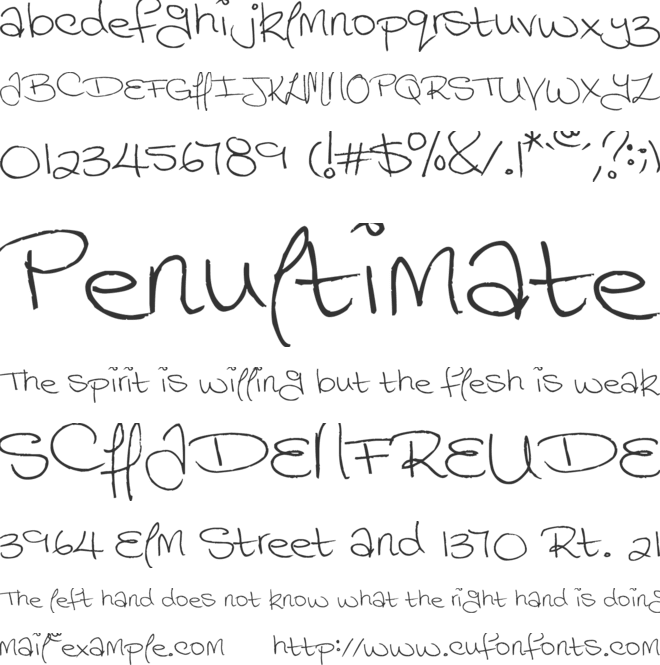 Megaink font preview