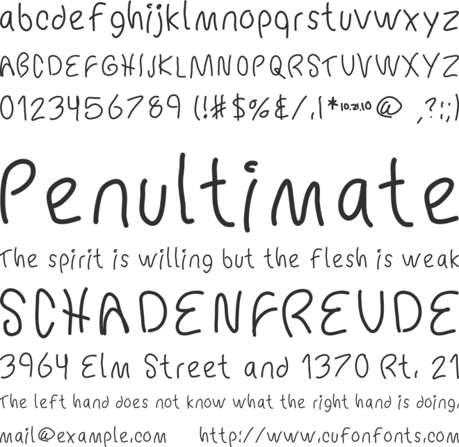 MBChickenScratch font preview