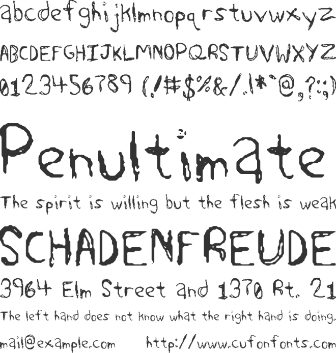 Sharkscribble font preview