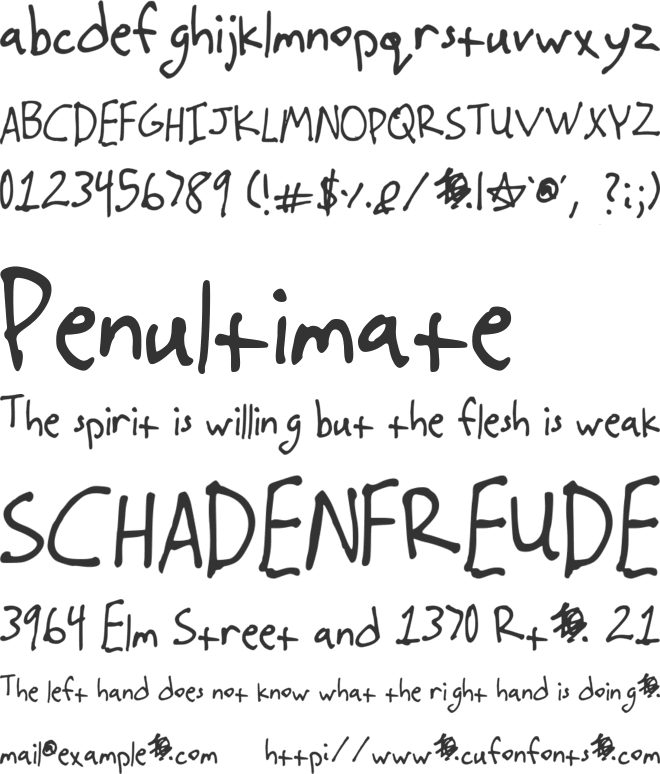 stutzman font preview