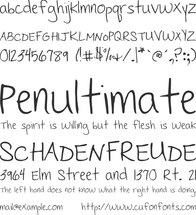 Cedarville Pnkfun 1 Print font preview