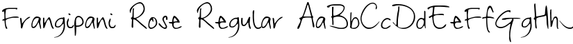 Frangipani Rose Regular font