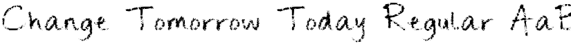 Change Tomorrow Today Regular font