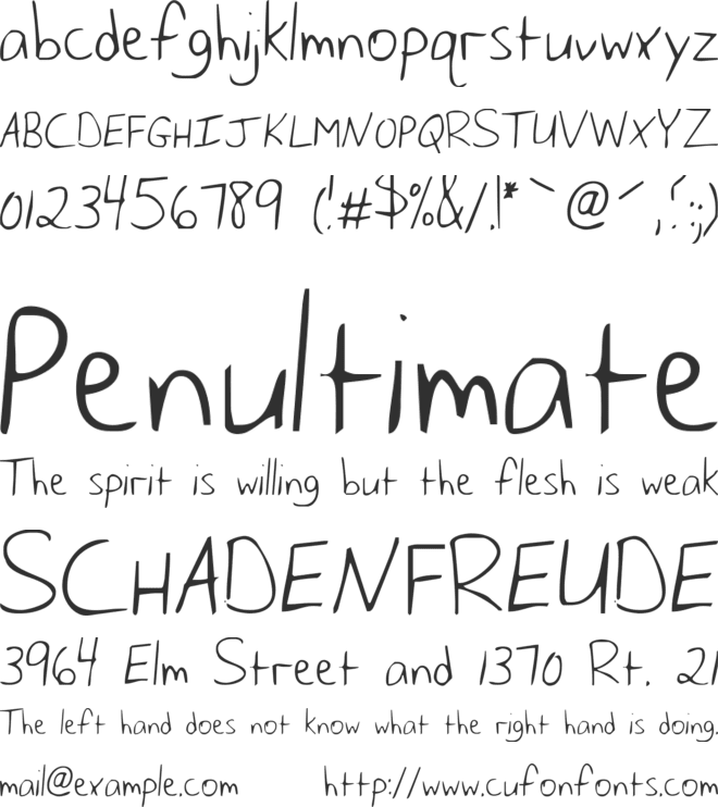 Husband of the Millennium font preview