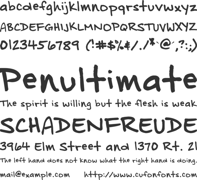 Distinctly Dan font preview