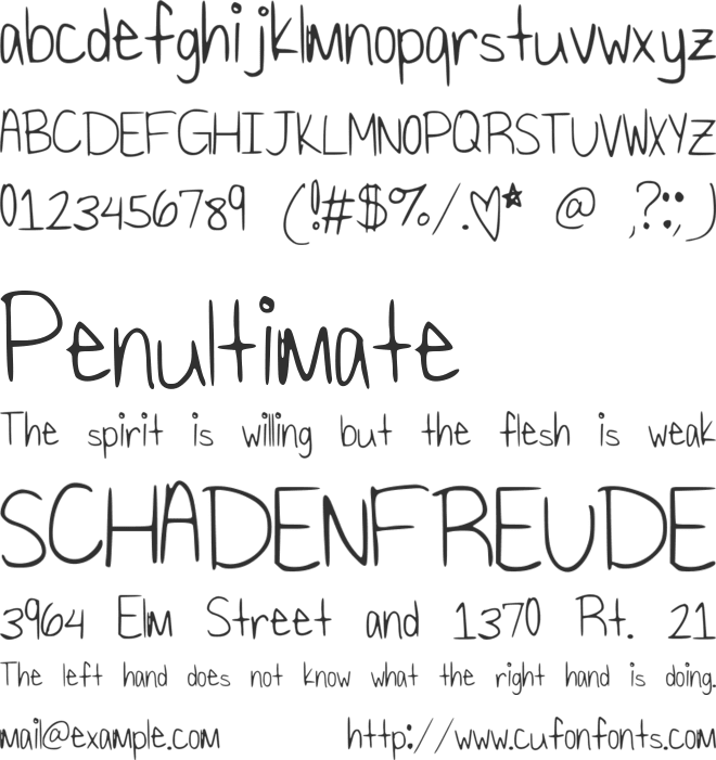 ShavedIce font preview