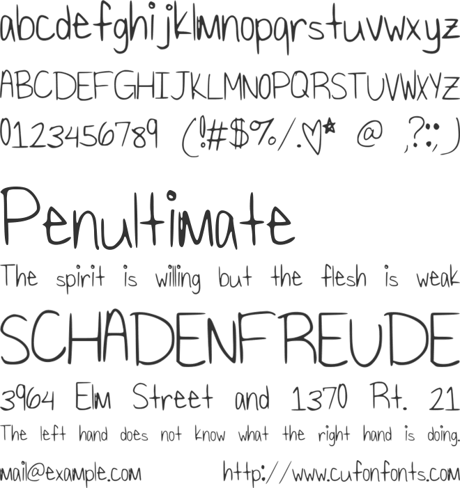 ShavedIce font preview
