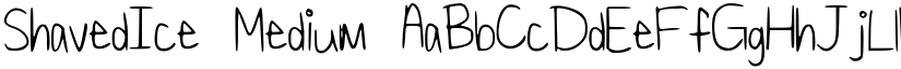 ShavedIce Medium font