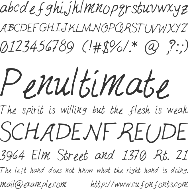 JustMai font preview