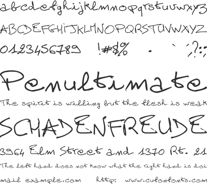 Alain Perso font preview