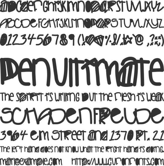 LifesTooFast font preview