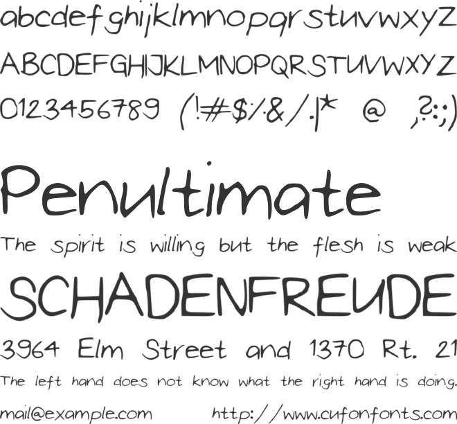 OliviaScript font preview