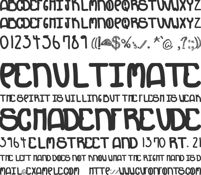 Myth font preview