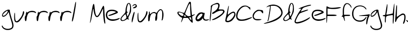 gurrrrl Medium font