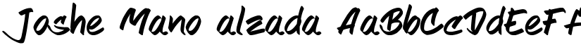 Joshe Mano alzada font