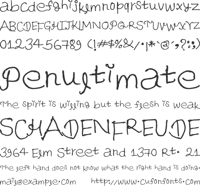 Paresh font preview