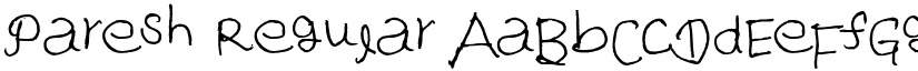 Paresh Regular font
