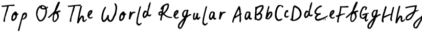 Top Of The World Regular font