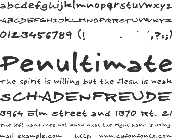 SkitserFineliner font preview