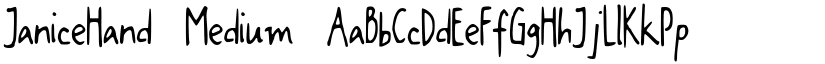 JaniceHand Medium font
