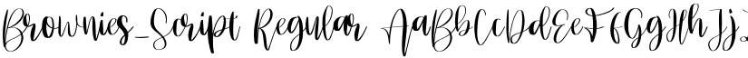 Brownies_Script Regular font