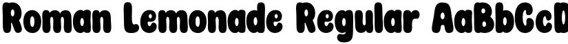 Roman Lemonade Regular font