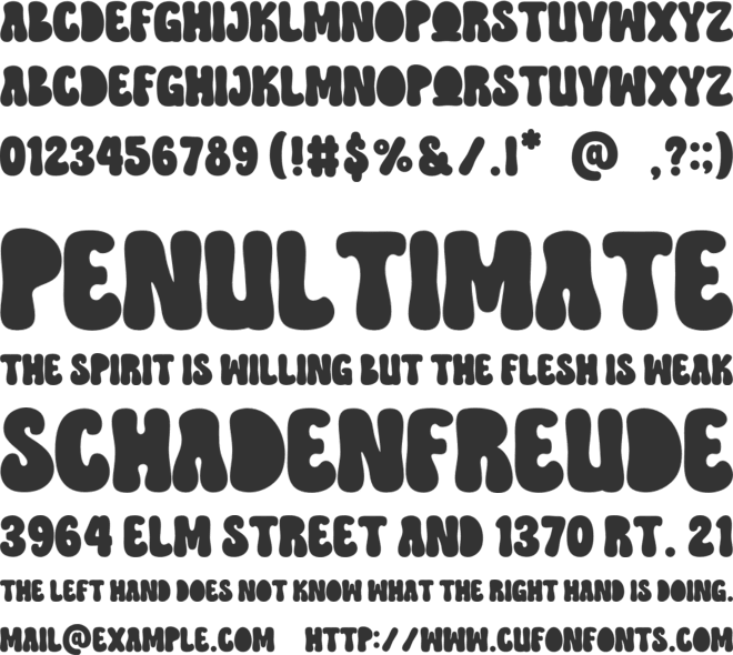 Hippie Retro font preview