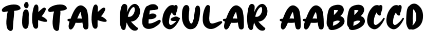 TIKTAK Regular font