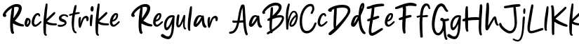 Rockstrike Regular font