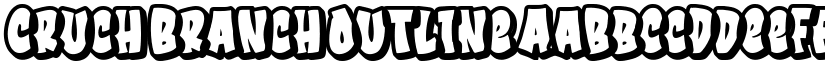 Cruch Branch Outline font