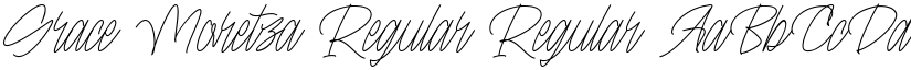 Grace Moretza Regular Regular font