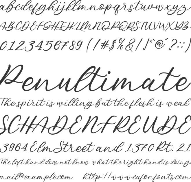 Jupitters font preview