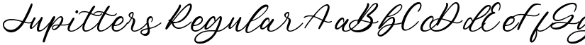 Jupitters Regular font