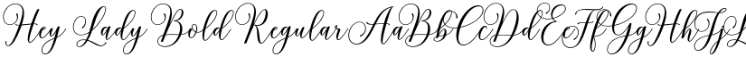 Hey Lady Bold Regular font