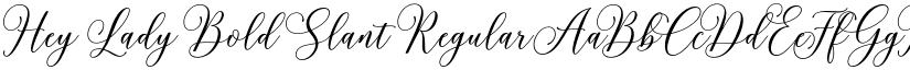 Hey Lady Bold Slant Regular font
