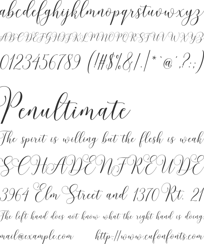 Hey Lady font preview