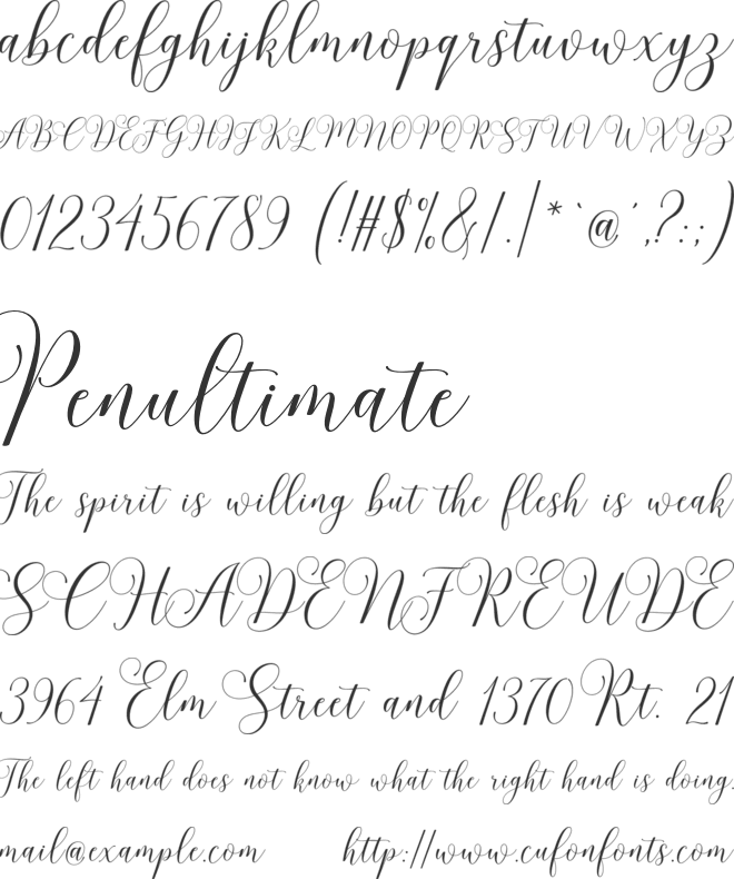 Hey Lady font preview