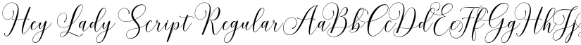 Hey Lady Script Regular font
