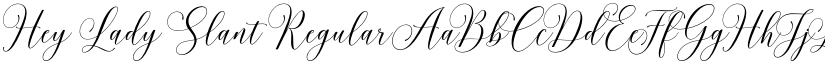 Hey Lady Slant Regular font