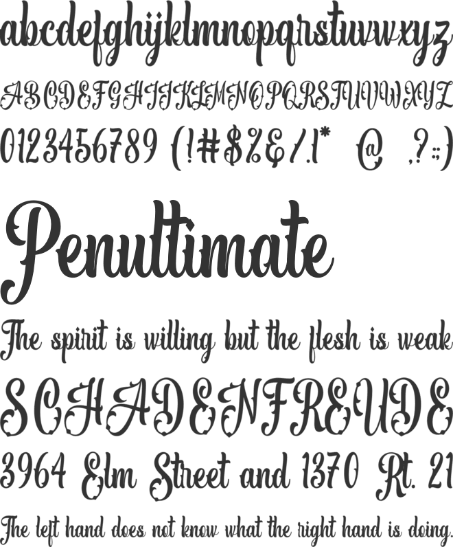 Beauty Diamond font preview