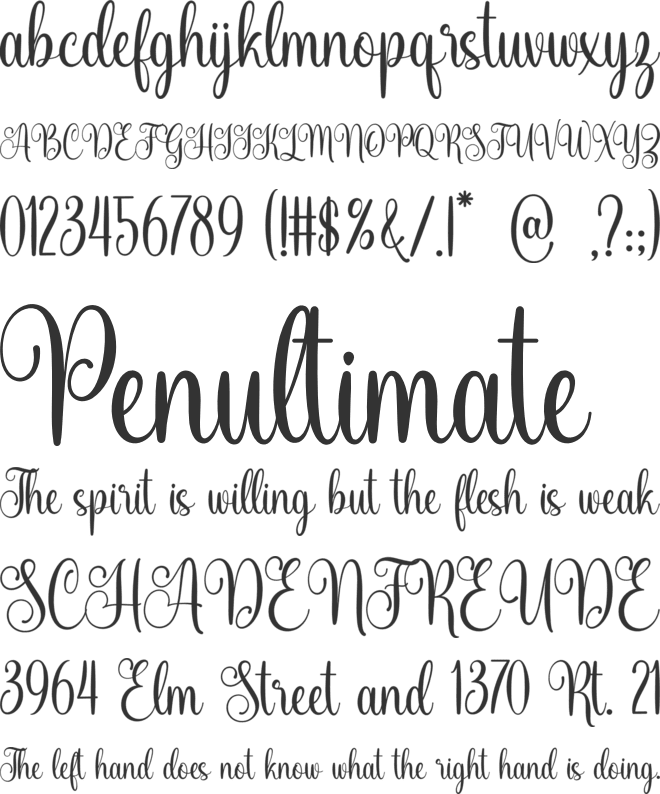 Amanda Sunshine font preview