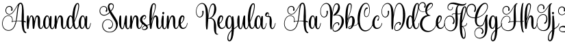 Amanda Sunshine Regular font