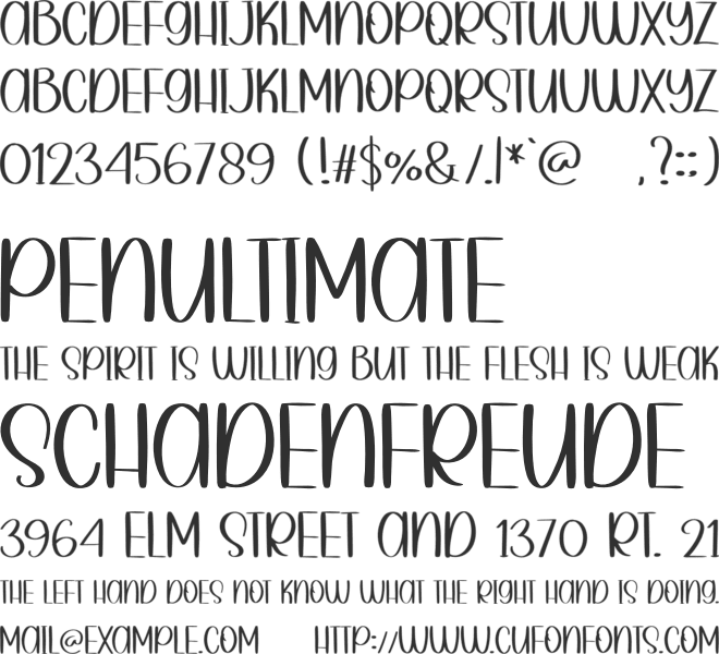 Black Story font preview