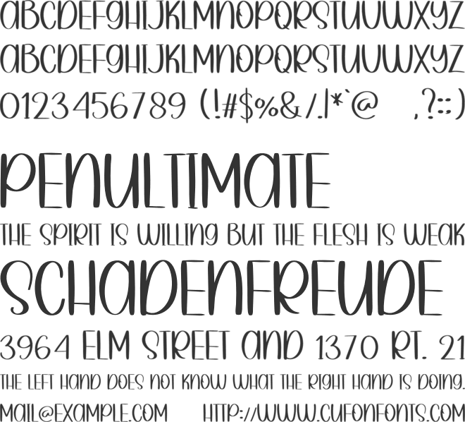 Black Story font preview