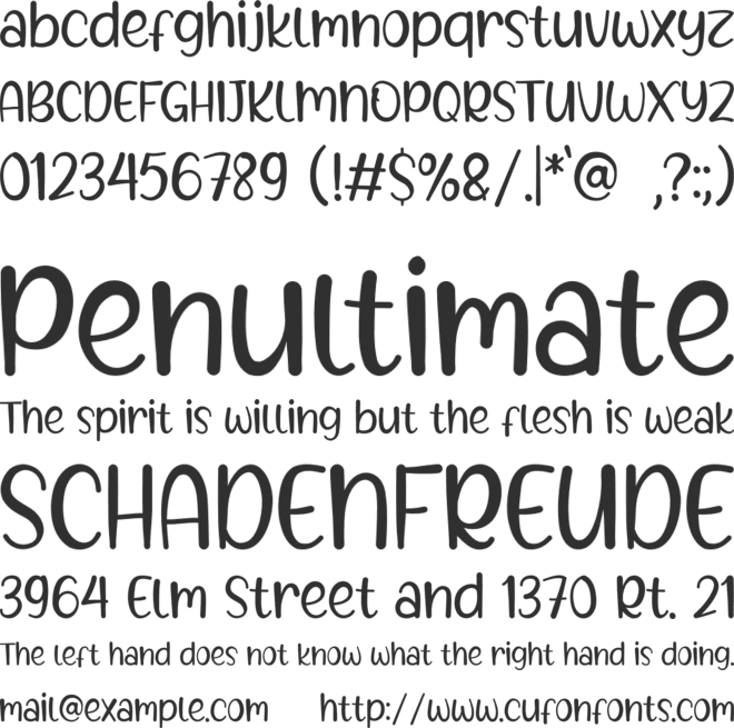 Little Cookies font preview