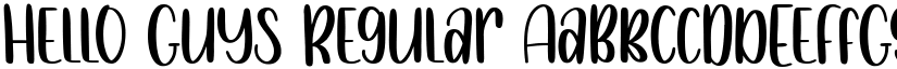 Hello Guys Regular font