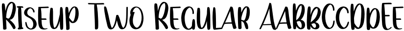 Riseup Two Regular font